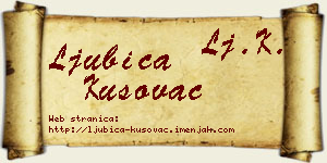 Ljubica Kusovac vizit kartica